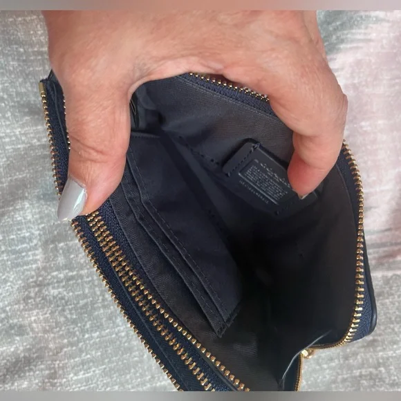 Coach Dark Navy Wristlet - Picture 11 of 13